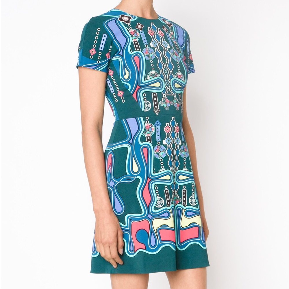 Petter piloto Rook Dress Small Blue Green